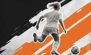 a houston dash soccer player dribbling